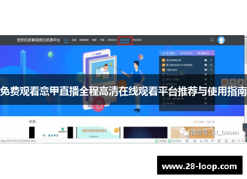 免费观看意甲直播全程高清在线观看平台推荐与使用指南